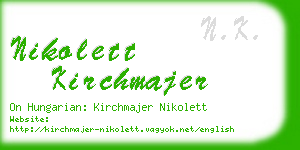 nikolett kirchmajer business card